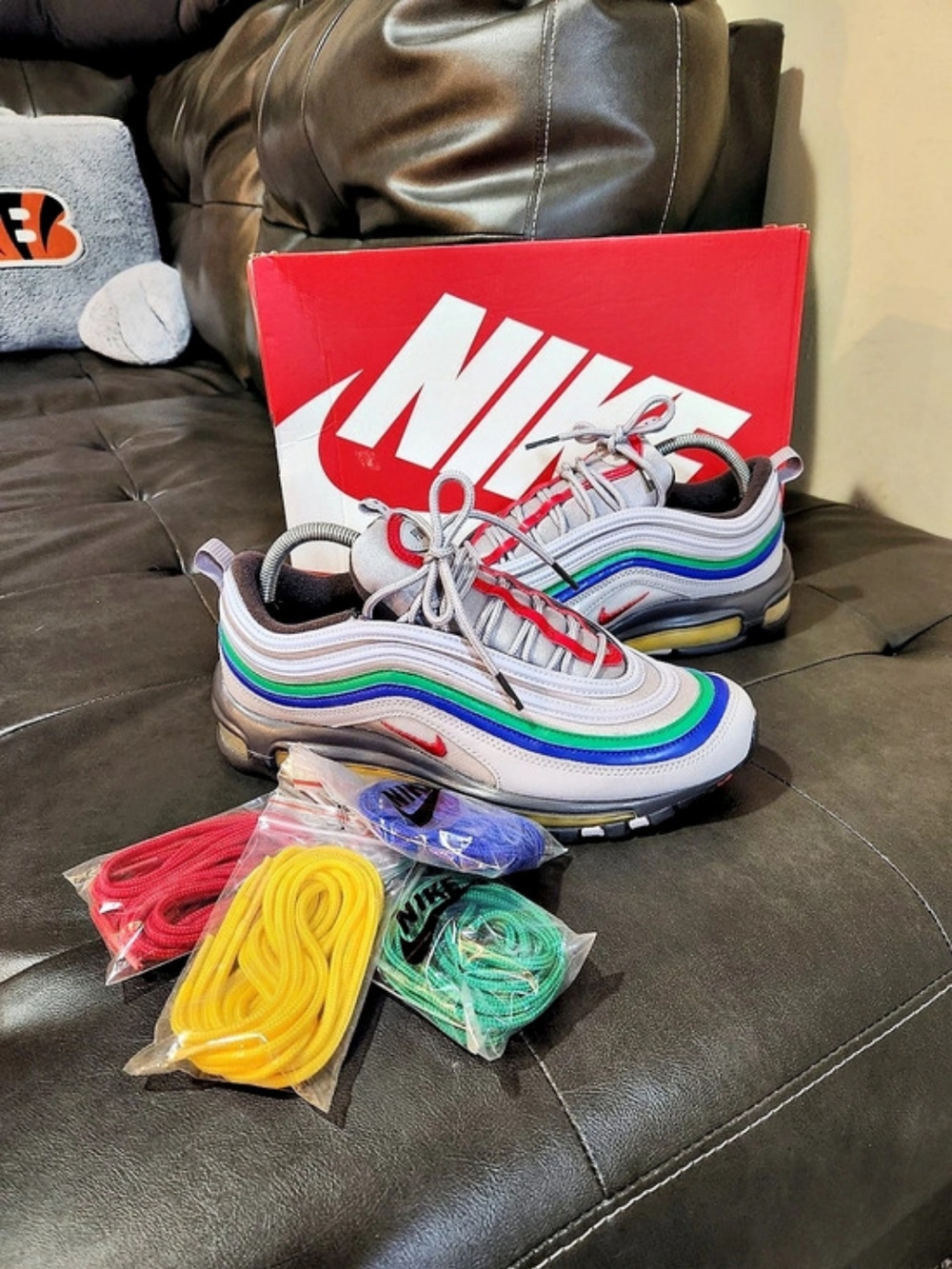 Nike Air Max 97 Nintendo 64 QS Multicolor Sneakers US 8 Like New